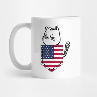 Patriotic Pocket Pussy - Cat Lover -  American Patriot Mug